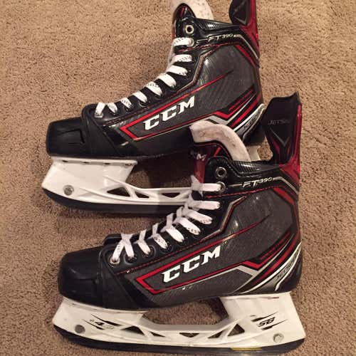 CCM JetSpeed FT390 Hockey Skates Senior Size 7.5D w/CCM SB Black Steel