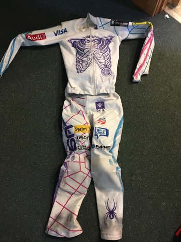 Women's  Spyder US Ski Team Padded Two Piece  Ski Racing Slalom Suit Small