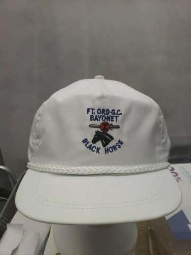 Vintage Fort Ord Golf Club Bayonet/Black Horse Leatherstrap Hat