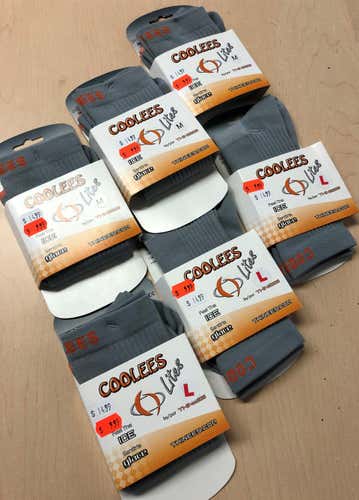 Coolees lite - Hockey skate socks - 6 pairs set (3/M, 3/L)