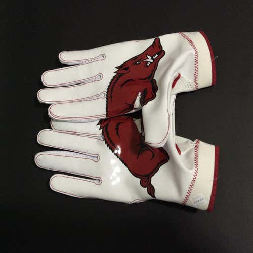 Nike Superbad 4 NCAA Arkansas Razorbacks Football Gloves Adult Sz 2XL PGF432-116
