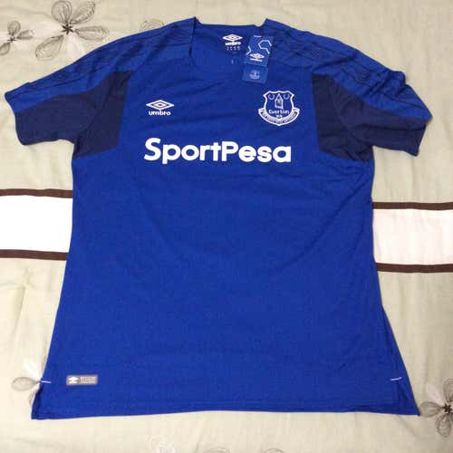 Everton FC Football Club SportPesa Home 2017/2018 Soccer Jersey Size 2XL UMBRO
