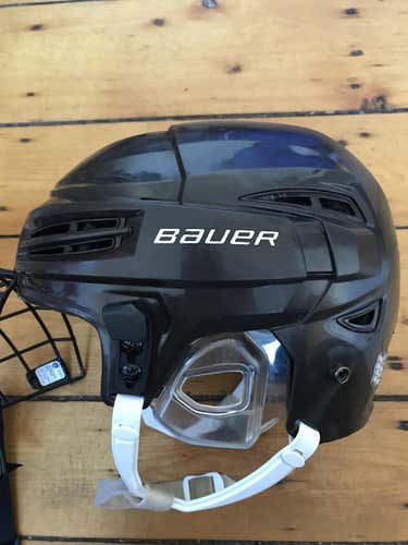 Medium Brown Bauer Re-Akt 100 Helmet Pro Stock