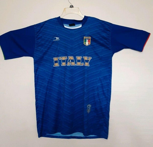 Vintage Soccer Jersey Futbol Italy Mens Size LG / XL by Drako Blue