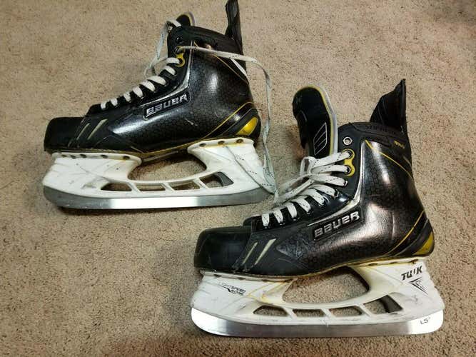 POULIOT BAUER Total One NXG 10 DA Penguins Game Used Worn NHL Pro Stock Skates