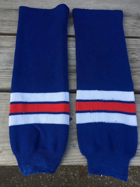 BLUE RED AND WHITE HOCKEY SOCKS