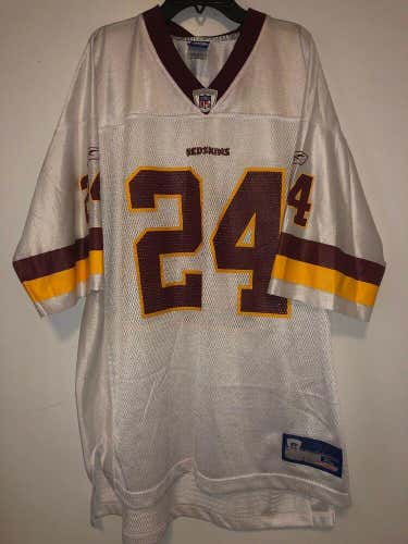 Reebok Washington Redskins Champ Bailey #24 White Jersey Size XL