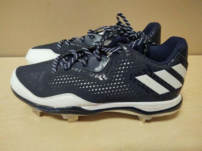Adidas Womens PowerAlley 4 Softball Shoe, Navy/White/Silver New size 7 Q15596