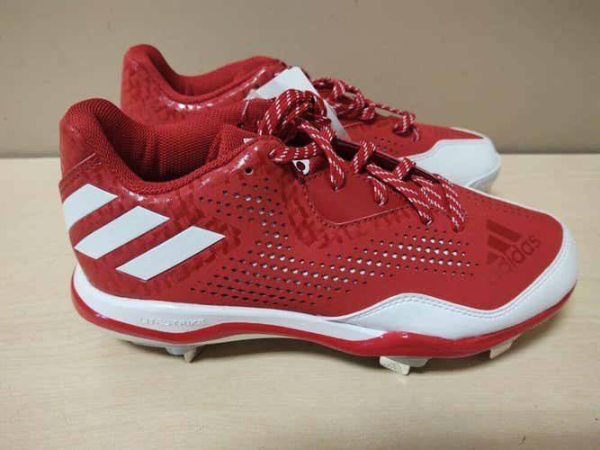 Adidas PowerAlley 4 Softball Cleats Red/White Women's Size 7 Q16595
