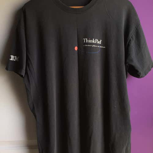 Vintage 90’s IBM Thinkpad Sz Large Single Stitched Faded Shirt Adult