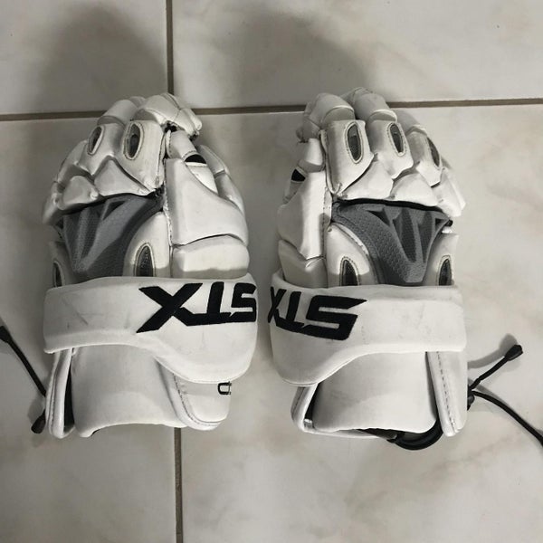 RARE Used White G22 Lacrosse Gloves Size 13