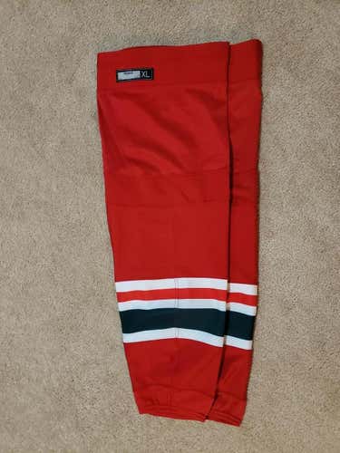 New Reebok Retro Nj Devils Socks Senior Pro Stock