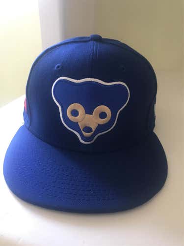 CHICAGO CUBS MLB BANNER PATCH 2.0 NEW ERA 59FIFTY FITTED ROYAL RETRO SZ 7 1/4