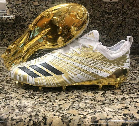 Adidas Adizero 5-Star 7.0 Gold Metallic Football Cleats CQ0345 Men's Size 14