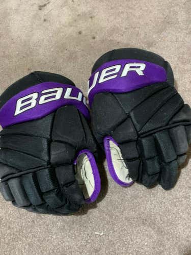 Bauer Pro Team Gloves 13" Black and Purple Brahmas
