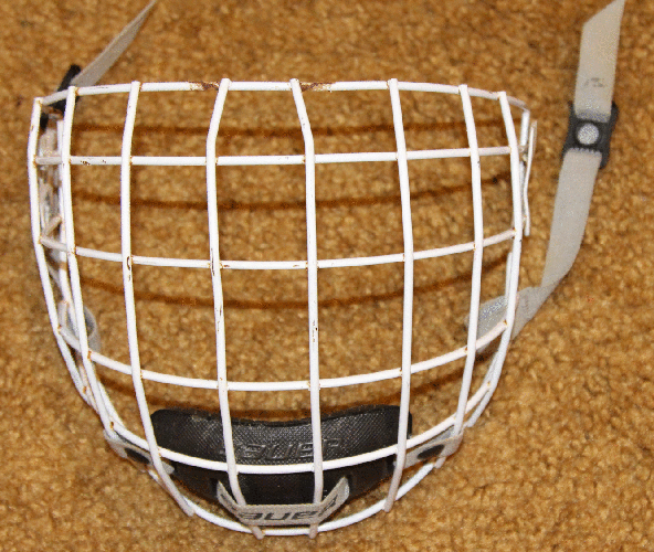 Bauer or CCM hockey helmet cage. White - Medium