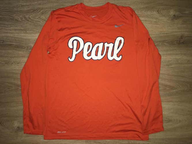 (Medium) New Nike Syracuse Orange Pearl Washington Long Sleeve Dri-FIT Shirt