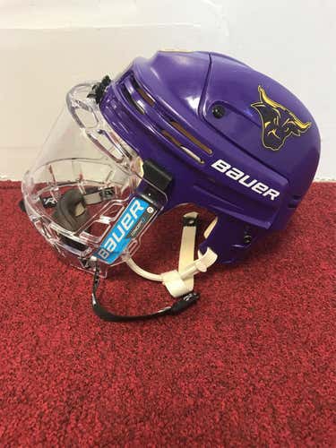 Mankato State Bauer 4500 Helmet Size Medium Pro Stock Item#MNKH9