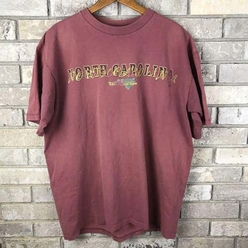 Vintage North Carolina Mens XL Single Stitch T Shirt Tourist Unique Faded USA