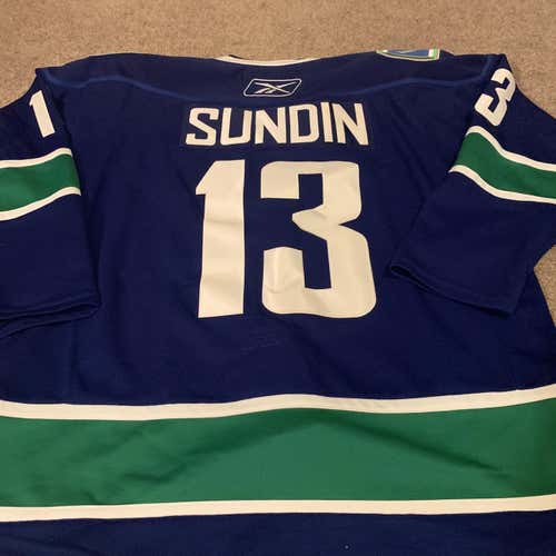 Vancouver Canucks Mats Sundin Reebok Jersey Stitched Large