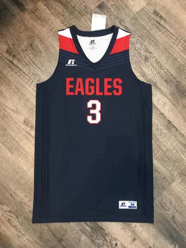 Navy Blue Eagles Basketball Jersey (Adult M)