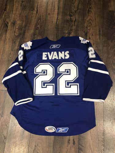 Toronto Marlies AHL #22 EVANS Game Issued Jersey 58