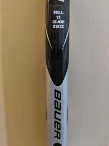 Bauer Vapor 1X lite Pro Hockey Stick Lefty P92 75 flex Intermediate D1 Pro Stock