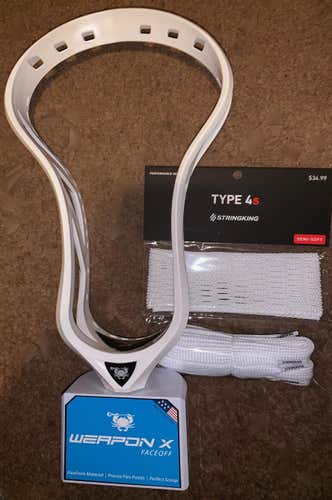 New!  East Coast Dyes Weapon X Lacrosse Head w Stringking 4S semi soft mesh!     No trades -
