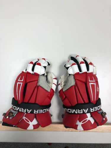NLL Calgary Roughnecks Under Armour Command Lacrosse Gloves