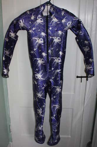 EXCELLENT Men's Large Spyder Ski Race Suit *Padded* GS blue downhill alpine L