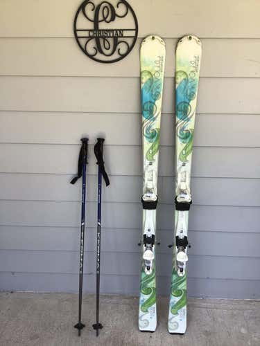 Volkl Essenza Adora Skis with Marker Motion Bindings & Kerma Vector 44" Poles