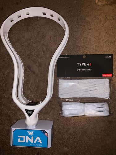 New! East Coast Dyes DNA Lacrosse Head w Stringking 4s Semi soft Mesh! No trades -