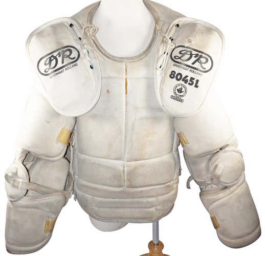 DR 8045 SR LARGE GOALIE CHEST ARM HOCKEY PAD 8045L PROTECTOR USED VINTAGE RARE
