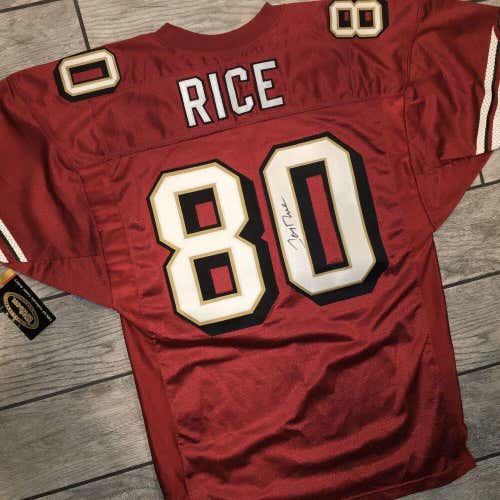 1996 NFL Authentic 49ers Jerry Rice Wilson Jersey 48 Signed Autograph Pro Line