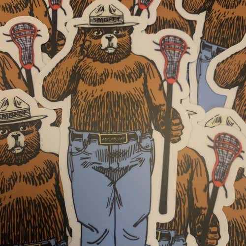 2 Pack Of The Smokey The Lax Bear Stickers