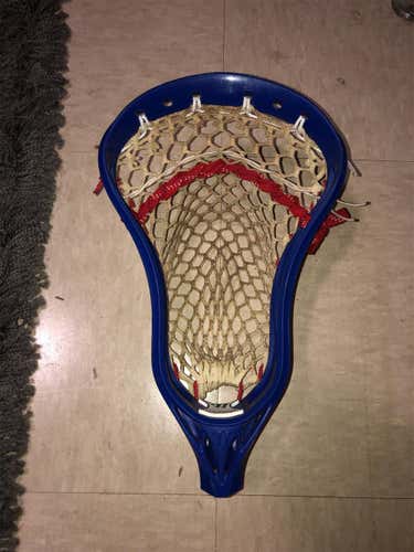 Warrior Evo 4 X Lacrosse Head Strung Blue