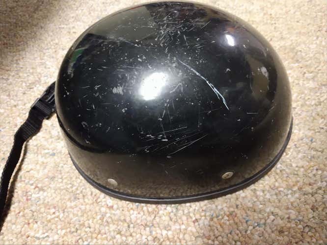 MADE IN USA Low Profile Novelty Half Skull Cap Biker Helmet for Chopper Bobber Cruiser