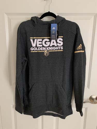 RARE! Adidas Las Vegas Golden Knights Squad Pullover Hoodie Gray/Red Men's Size Medium