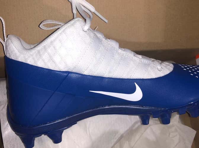 Men's 6.0 Or 5.5 Nike Lacrosse Cleats Youth Lax Blue White New In Box