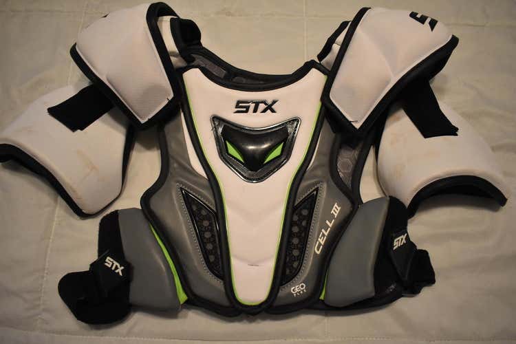 STX Cell III Shoulder Pads - White - Small