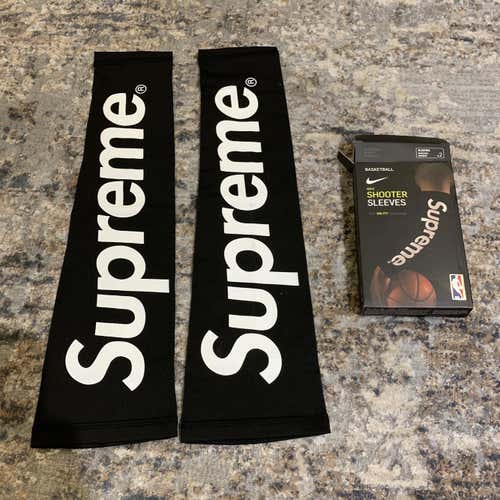 Supreme Nike Basketball Black Replica Sleeves. Brand New In Box! Set Of Two Sleeves. Size Small.