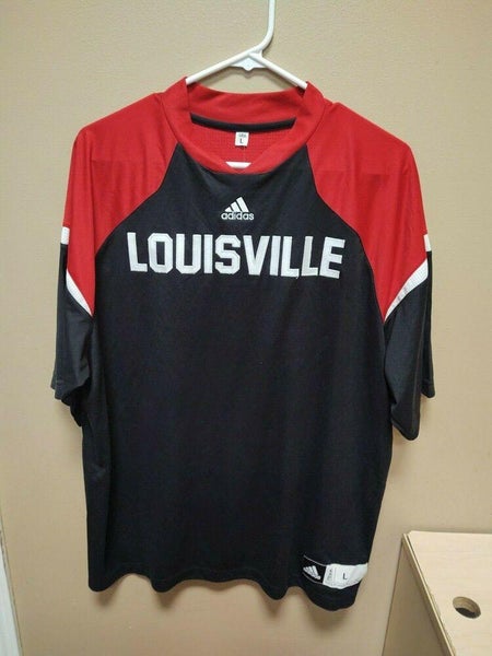 New Adidas Men's Louisville Cardinals Short Sleeve Shooting Shirt Large  Z27308