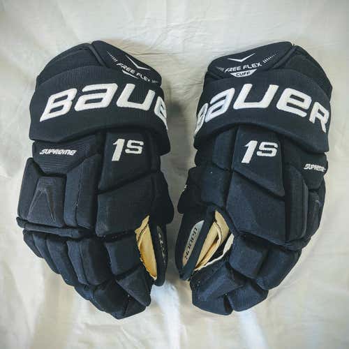 New Bauer Supreme 1S Gloves Senior 14" Pro Stock Winnipeg Jets Morrow Navy