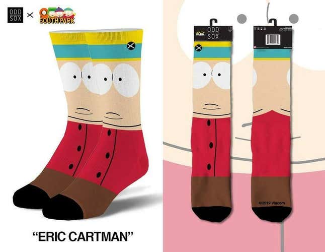 Odd Sox x South Park Eric Cartman Crew Socks Men's 8-12 Cartoon