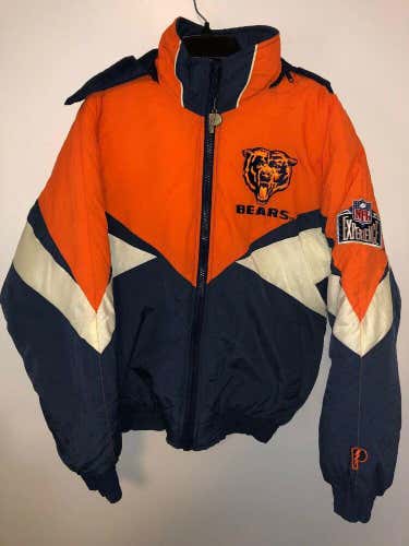 Vintage 90s Pro Player Chicago Bears Winter Down Jacket Youth 18/20 XL