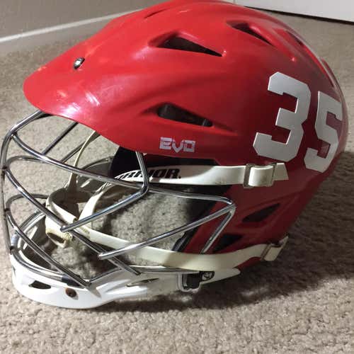 Men’s Warrior EVO Helmet L/XL - Red & Chrome