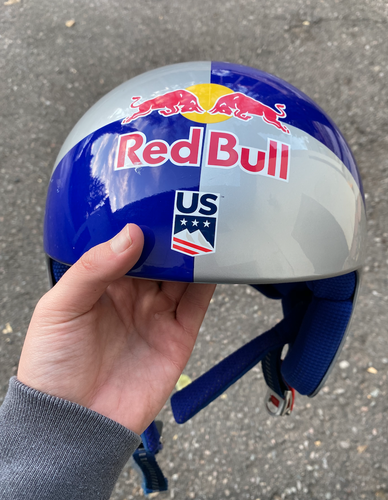 Unisex Medium Briko Vulcano FIS Helmet Lindsey Vonn Red Bull Edition With Chin Guard