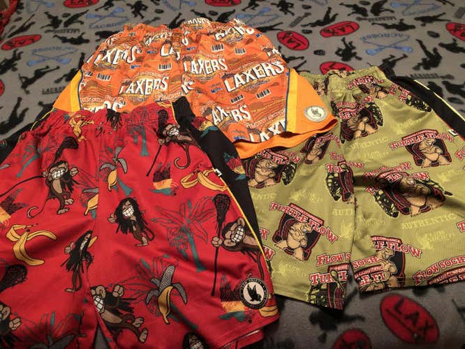 3 Pair Men's Small Flow Shorts Adult