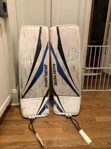 Bauer 2S Pro Goalie Leg Pads Senior Pro Stock with custom graphics, Size Large