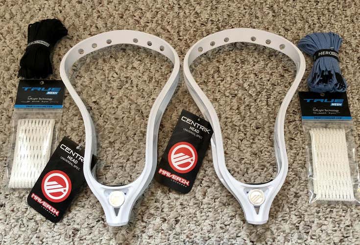 Brand new Maverik Centrik U heads with mesh/strings (55 for one set and 100 for both)